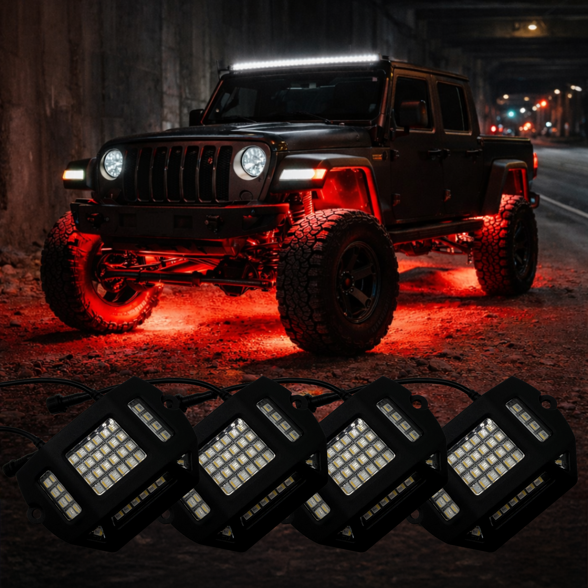 RGBW Rock Lights: Customizable LED Underglow for Vehicles